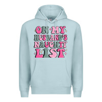 Blue Mist on my husband's naughty list Premium Hoodie - MaliasSmallBusiness