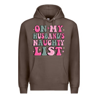 Coffee on my husband's naughty list Premium Hoodie - MaliasSmallBusiness