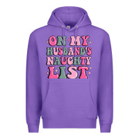 Purple on my husband's naughty list Premium Hoodie - MaliasSmallBusiness
