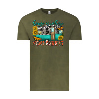 Vintage Olive home is where  you park it Vintage Tee - texasbilliewilder