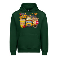 Forest Green School Bus Coffee And Star Bbs Urban Hoodie - BundleAndBundleShop
