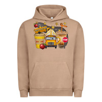 Pigment Burro School Bus Coffee And Star Bbs Urban Hoodie - BundleAndBundleShop