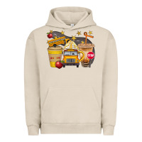 School Bus Coffee And Star Bbs Urban Hoodie | Teevron
