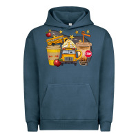Pigment Midnight Navy School Bus Coffee And Star Bbs Urban Hoodie - BundleAndBundleShop