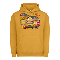 Pigment Peanut Butter School Bus Coffee And Star Bbs Urban Hoodie - BundleAndBundleShop