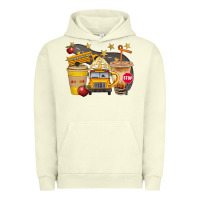 Pigment Pistachio School Bus Coffee And Star Bbs Urban Hoodie - BundleAndBundleShop