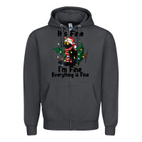 Smoke It's Fine I'am Fine Everything Is Fine Zipper Hoodie - FaDigitalArtStudio
