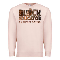 Pale Pink black educator by popular demand Premium Sweatshirt - NancyCooperArtShop