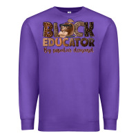Purple black educator by popular demand Premium Sweatshirt - NancyCooperArtShop