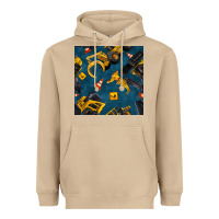 Mushroom construction vehicles seamless pattern Heavyweight Hoodie - BundleAndBundleShop
