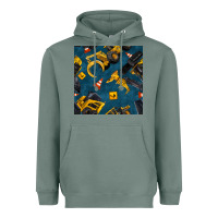 Sage construction vehicles seamless pattern Heavyweight Hoodie - BundleAndBundleShop