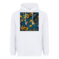 White construction vehicles seamless pattern Heavyweight Hoodie - BundleAndBundleShop