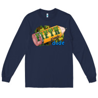Navy fifth grade dude Long Sleeve Tee - RanaPortraitStore