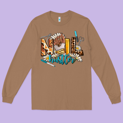 Nail Hustler Long Sleeve Tee Designed By Adodesignshop