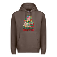 Coffee christmas book tree Premium Hoodie - MaliasSmallBusiness