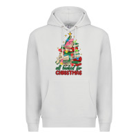 Dove Grey christmas book tree Premium Hoodie - MaliasSmallBusiness