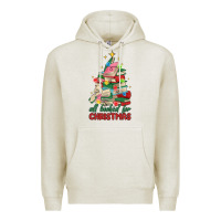 Oatmeal Heather christmas book tree Premium Hoodie - MaliasSmallBusiness