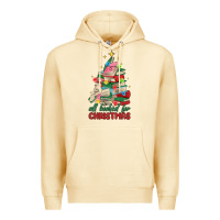 Pina Colada christmas book tree Premium Hoodie - MaliasSmallBusiness