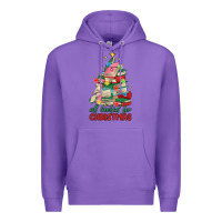 Purple christmas book tree Premium Hoodie - MaliasSmallBusiness