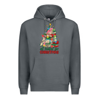 Rock christmas book tree Premium Hoodie - MaliasSmallBusiness