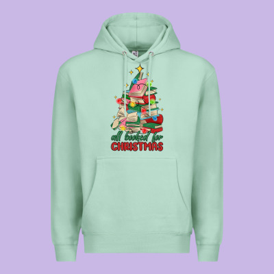 Christmas Book Tree Premium Hoodie Designed By Maliassmallbusiness