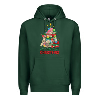 Sports Green christmas book tree Premium Hoodie - MaliasSmallBusiness
