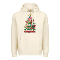 Tofu christmas book tree Premium Hoodie - MaliasSmallBusiness
