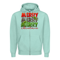 Seafoam Merry christmas Zipper Hoodie - FaDigitalArtStudio