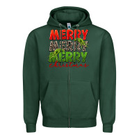 Sports Green Merry christmas Zipper Hoodie - FaDigitalArtStudio