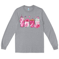 Heather Grey breast cancer coffee cups Long Sleeve Tee - Zillion Design Studio
