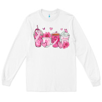 White breast cancer coffee cups Long Sleeve Tee - Zillion Design Studio