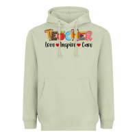 Matcha teacher love inspıre care wıth  and pen Heavyweight Hoodie - Artiststas