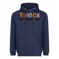 Navy teacher love inspıre care wıth  and pen Heavyweight Hoodie - Artiststas
