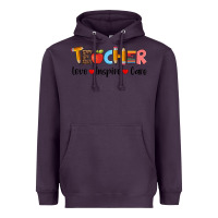 Plum teacher love inspıre care wıth  and pen Heavyweight Hoodie - Artiststas