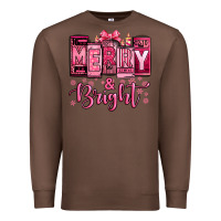 Chestnut merry and bright pink Christmas Premium Sweatshirt - Jasminsmagicworld