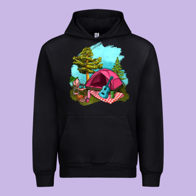 Glamping Camp And Pink Tent Urban Hoodie Designed By Bundleandbundleshop