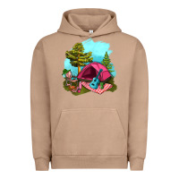 Pigment Burro Glamping Camp And Pink Tent Urban Hoodie - BundleAndBundleShop
