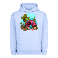 Pigment Grape Ice Glamping Camp And Pink Tent Urban Hoodie - BundleAndBundleShop
