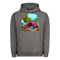 Pigment Tornado Glamping Camp And Pink Tent Urban Hoodie - BundleAndBundleShop