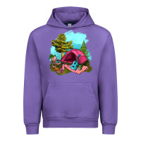 Tulip Glamping Camp And Pink Tent Urban Hoodie - BundleAndBundleShop