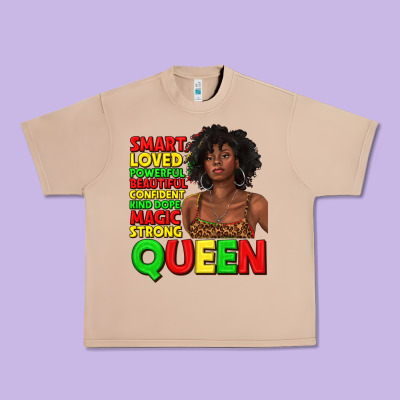 Urban Heavy Tee black queen quotes juneteenth