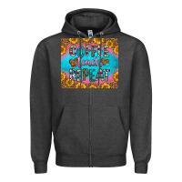 Charcoal Heather coffee teach repeat Zipper Hoodie - HRA Design Shop