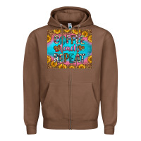 Chestnut coffee teach repeat Zipper Hoodie - HRA Design Shop