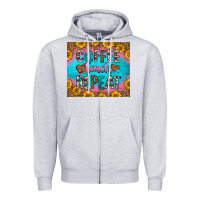 Heather Grey coffee teach repeat Zipper Hoodie - HRA Design Shop