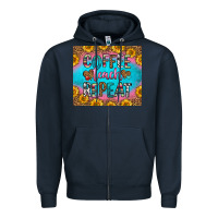 Navy coffee teach repeat Zipper Hoodie - HRA Design Shop