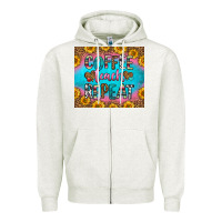 Oatmeal Heather coffee teach repeat Zipper Hoodie - HRA Design Shop