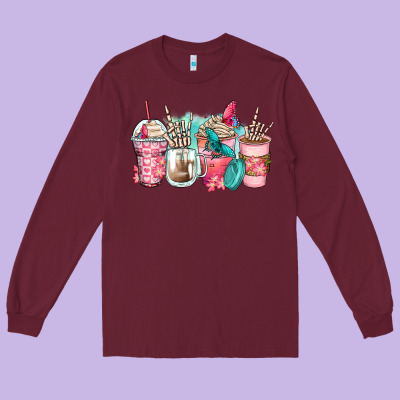 Rock Hand Coffee Cups Long Sleeve Tee Designed By Zillion Design Studio