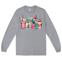 Heather Grey rock hand coffee cups Long Sleeve Tee - Zillion Design Studio