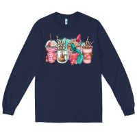 Navy rock hand coffee cups Long Sleeve Tee - Zillion Design Studio