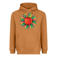 Meerkat teacher apple and sunflower with leopard and tooled leather Heavyweight Hoodie - Artiststas